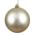 Vickerman UV Champagne Matte Ball Ornament 4" (Bag of 6) - Holiday Ornaments Merchandise