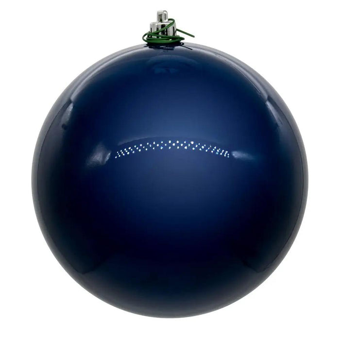 Vickerman UV Pearl Ball Ornament Midnight Blue 4" (Bag of 6) - Holiday Ornaments Merchandise