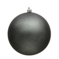 Vickerman UV Pewter Matte Ball Ornament4" (Bag of 6) - Holiday Ornaments Merchandise