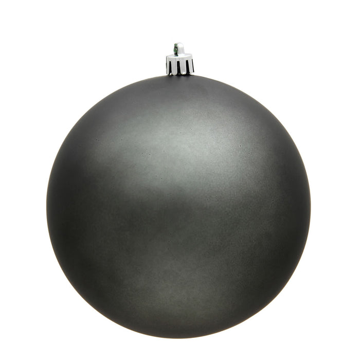 Vickerman UV Pewter Matte Ball Ornament4" (Bag of 6) - Holiday Ornaments Merchandise