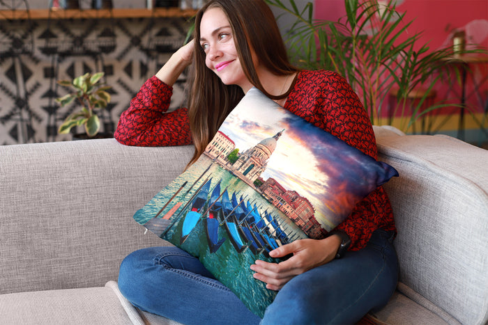 Venice Decorative Throw Pillow Set (Pillow Cover and Insert)