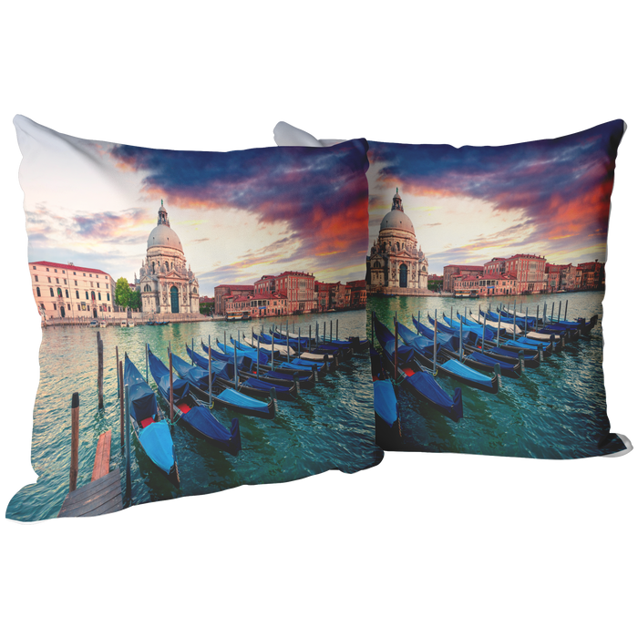 Venice Decorative Throw Pillow Set (Pillow Cover and Insert)