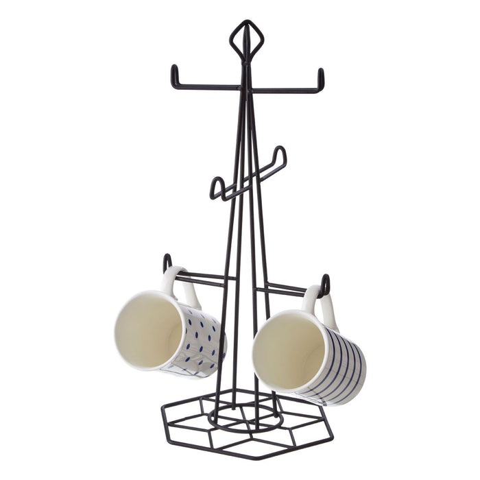 Vertex Contour Mug Tree - Matte Black - Modern Home Interiors