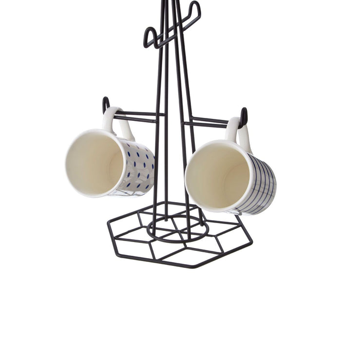 Vertex Contour Mug Tree - Matte Black - Modern Home Interiors