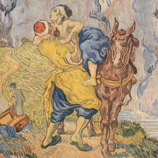Vintage 1957 Van Gogh "The Good Samaritan (After Delacroix)" Offset Lithograph