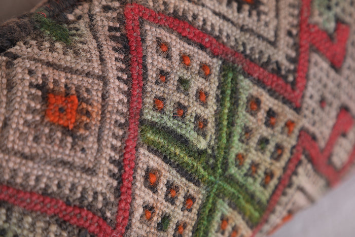 Vintage Moroccan Pillow Cover 10.6 INCHES X 18.8 INCHES - kilim pillow