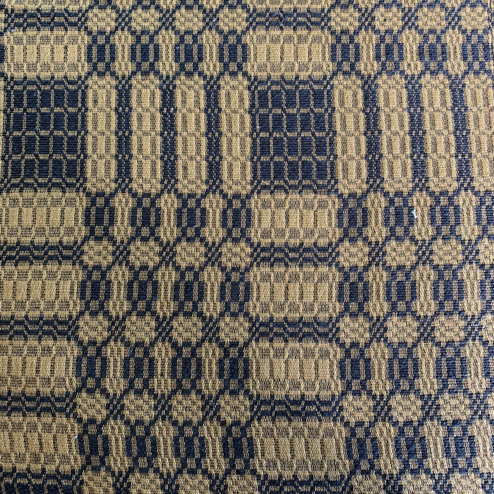 Westbury Black and Mustard Woven Small Table Cloth 34" - Primitive Star Quilt Shop