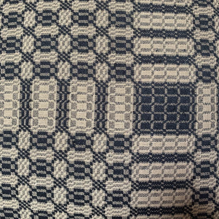 Westbury Black and Tan Woven Small Table Cloth 34" - Primitive Star Quilt Shop