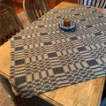 Westbury Black and Tan Woven Table Cloth 52" - Primitive Star Quilt Shop