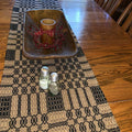 Westbury Black and Tan Woven Table Runner 56" - Primitive Star Quilt Shop