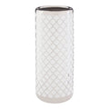 White and Chrome Detail Umbrella Stand