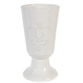 A&B White Embossed Vase 5" x 10" - Vases Merchandise