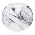 White Grey Marble Effect Glass Vase - Modern Home Interiors