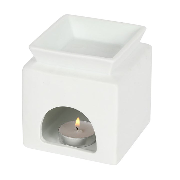 White Love Cut Out Oil Burner - Modern Home Interiors