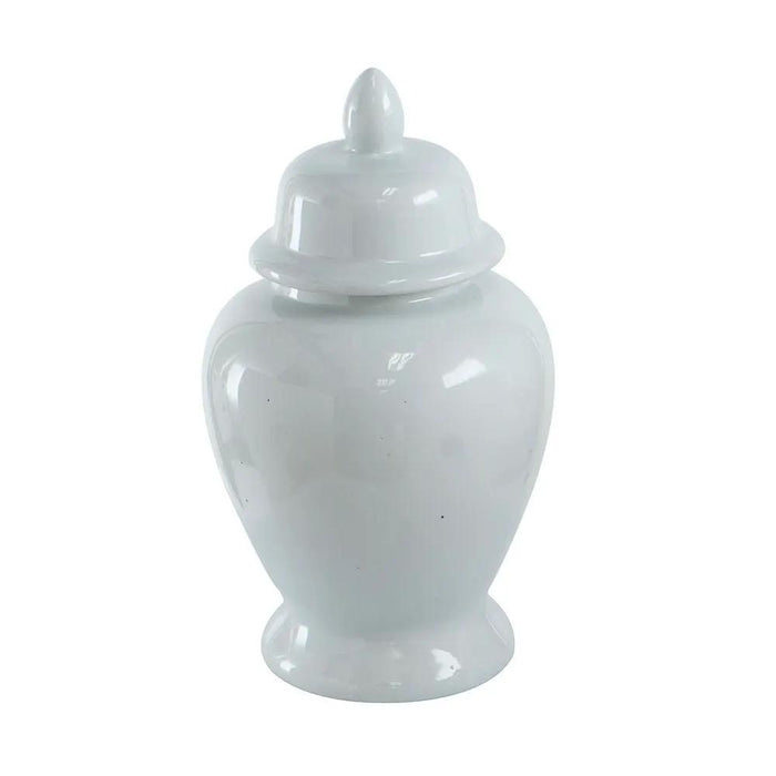 A&B White Porcelain Ginger Jar with Lid 20" - Vases Merchandise