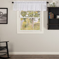 White Ruffled Sheer Valance 90" - Primitive Star Quilt Shop