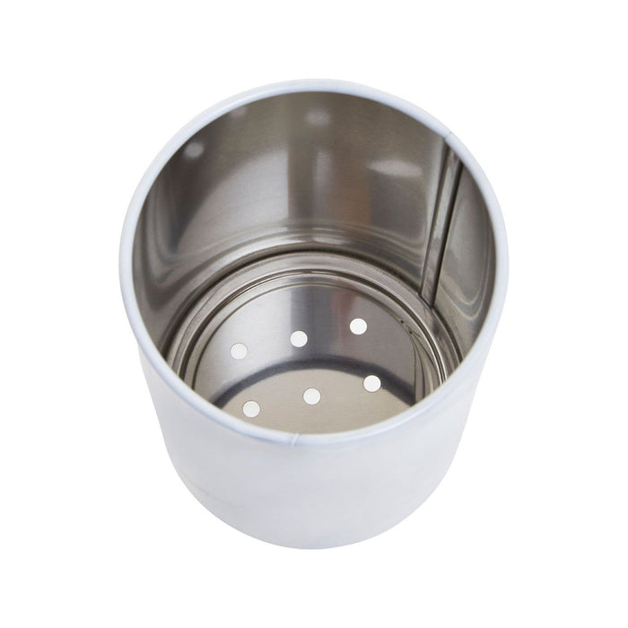 White/Grey Marble Effect Utensil Holder - Modern Home Interiors