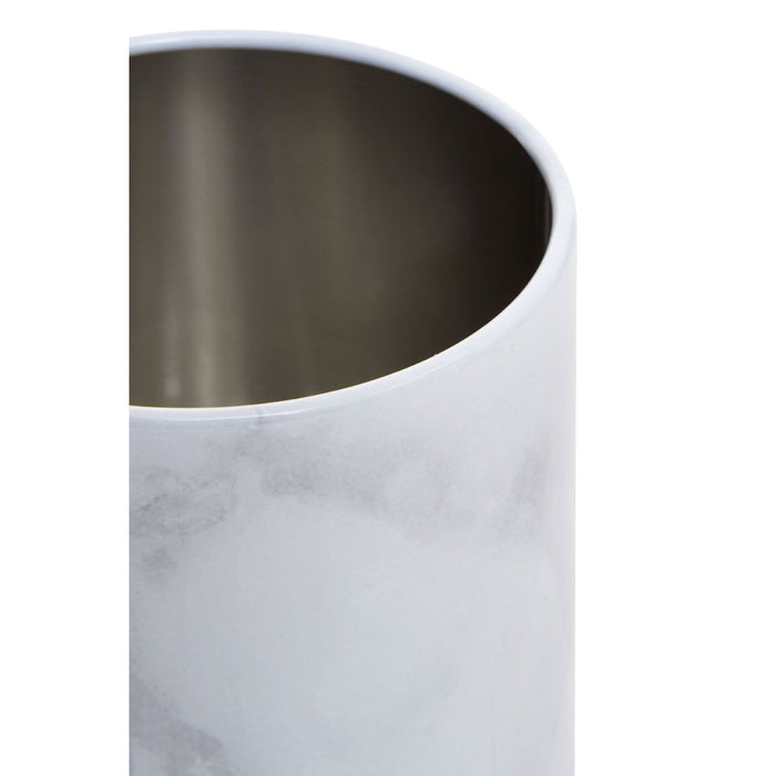 White/Grey Marble Effect Utensil Holder - Modern Home Interiors