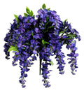 GSC Wisteria Hanging Bush Purple - Artificial Flowering Plants Silk