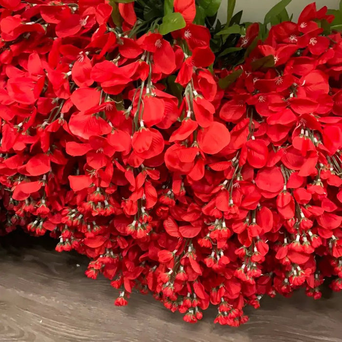 GSC Wisteria Hanging Bush Red - Artificial Flowering Plants Silk