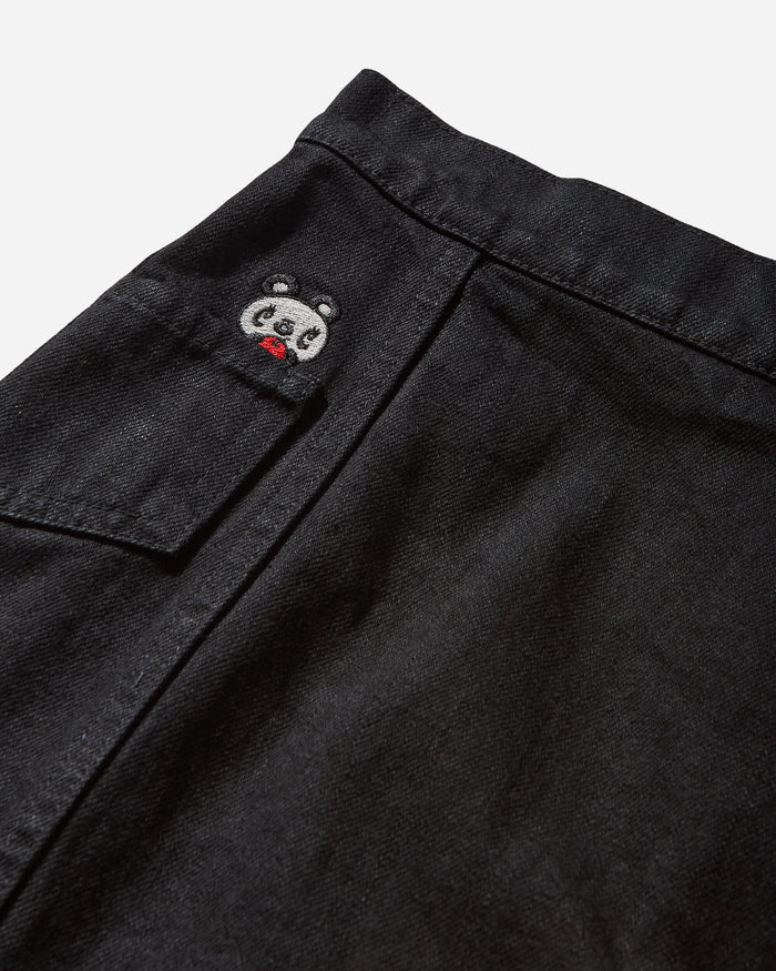 Hysteric Glamour Wmns Apple Panda Embroidered Side Lace-Up Denim Mini Skirt Multi Skirts Mini 01253AK01 96