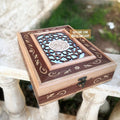 Wooden Arabian Design Holly Quran with Box - Free Box Cover Writing Inside