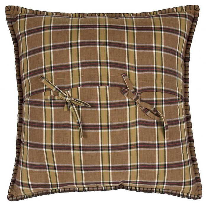 Wyatt Bear Applique Pillow 18" Filled - Primitive Star Quilt Shop