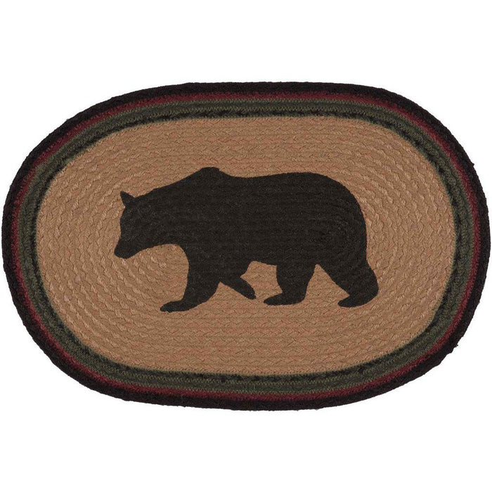 Wyatt Bear Braided Placemat 12x18" - Set of 6 - Primitive Star Quilt Shop