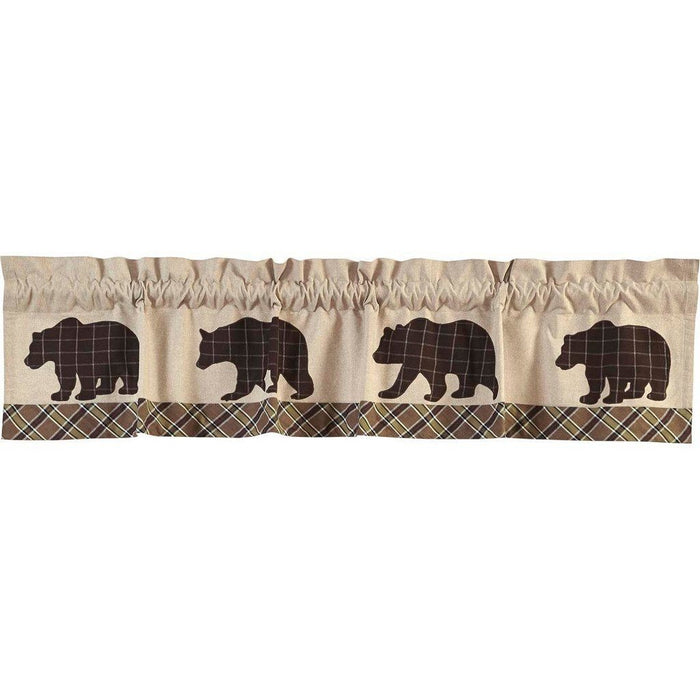 Wyatt Bear Lined Valance 72" - Primitive Star Quilt Shop