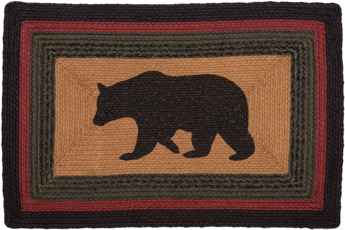 Wyatt Bear Rectangle Braided Rug 20x30" - Primitive Star Quilt Shop