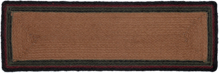 Wyatt Bear Rectangle Braided Stair Tread Latex Backed 8.5x27" - Primitive Star Quilt Shop