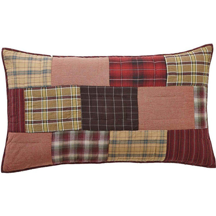 Wyatt Quilted King Sham 21x37" - Primitive Star Quilt Shop