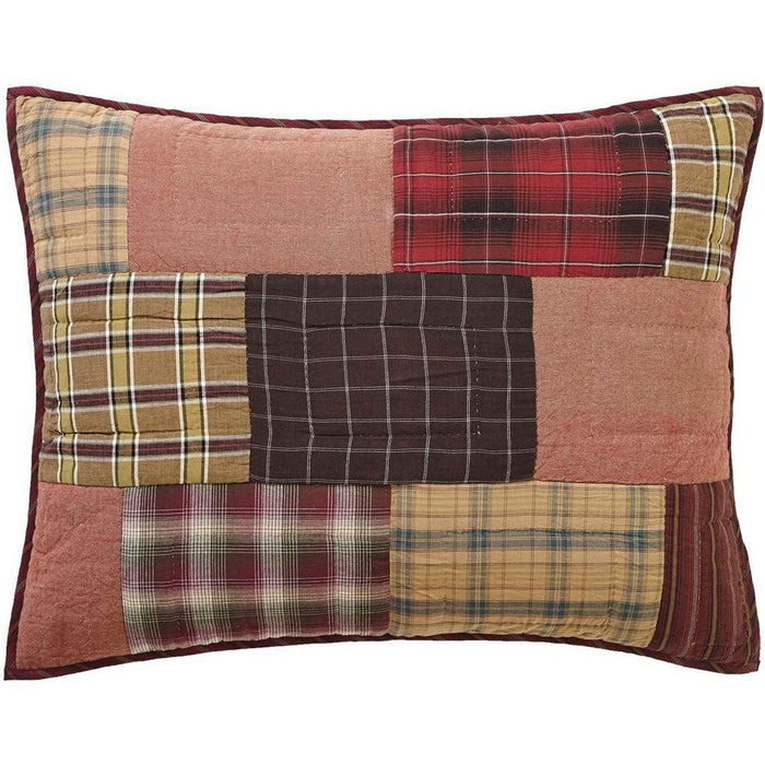 Wyatt Quilted Standard Sham 21x27" - Primitive Star Quilt Shop